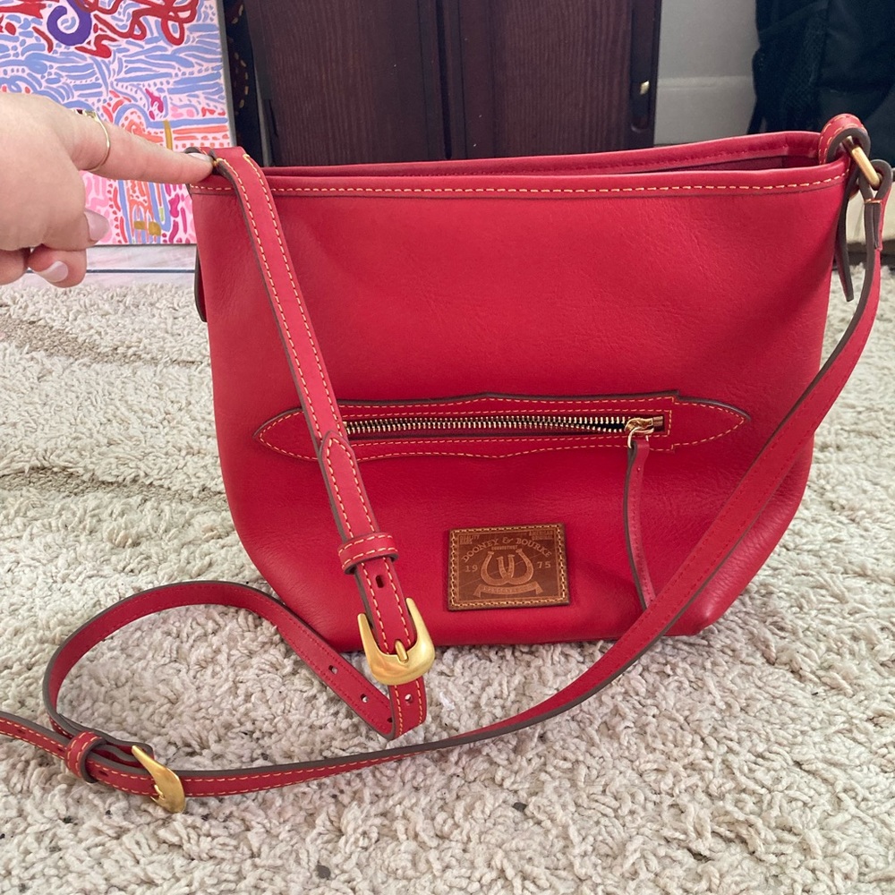 dooney and bourke cherry red horse shoe purse
